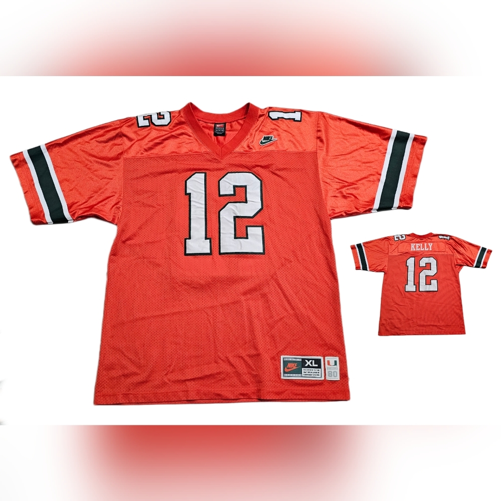 Nike Team Sports Miami Hurricanes Jim Kelly #12 Football Jersey Men XL Stitched